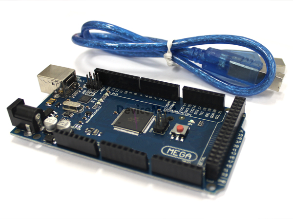 디바이스마트,오픈소스/코딩교육 > 아두이노 > 호환보드,SZH,아두이노 메가2560 (R3) 호환보드 [SZH-EK028],54개의 digital I/O pin과, 16개의 analog Input, 4개의 UARTs(하드웨어 시리얼 포트), 16MHz crystal oscillator, USB connection, power jack, ICSP header, reset button을 가지고 있습니다. 1.5m USB 케이블 기본포함.(size:101x53x12.5mm)