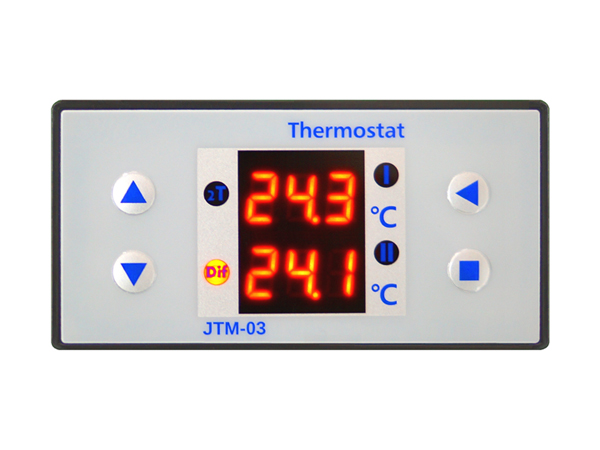 디바이스마트,센서 > 온도/습도/수위센서 > 측정기/조절기 > 기계식 조절기,진텍솔루션,2채널 온도 조절기(JTM-03DN),전압 : DC 10V~36V / 전류 : MAX. 170mA / 측정온도범위 : -40~120도 / 설정온도범위 : -35~115도