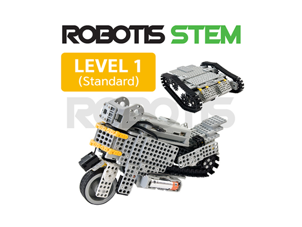 디바이스마트,기계/제어/로봇/모터 > 교육/취미로봇 > 교육용로봇 키트 > 초급키트,(주)로보티즈,로보티즈 STEM Level 1,총 21주차의 교육과정과 7개의 예제로봇으로 구성