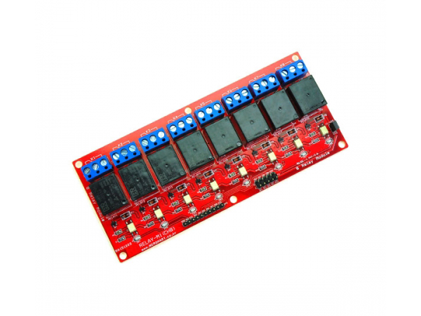 디바이스마트,MCU보드/전자키트 > 전원/신호/저장/응용 > 릴레이,AVRMALL,5V 8CH Relay Module RELAY-M1(CH8)-5V (NER-11343),8 채널 릴레이 모듈 - 5V, 절연회로 적용