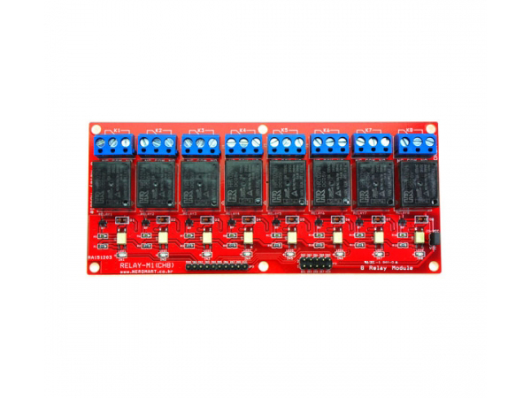 디바이스마트,MCU보드/전자키트 > 전원/신호/저장/응용 > 릴레이,AVRMALL,5V 8CH Relay Module RELAY-M1(CH8)-5V (NER-11343),8 채널 릴레이 모듈 - 5V, 절연회로 적용