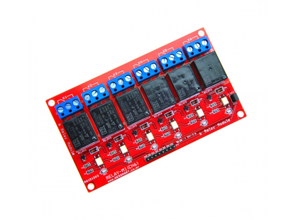 디바이스마트,MCU보드/전자키트 > 전원/신호/저장/응용 > 릴레이,AVRMALL,12V 6CH Relay Module RELAY-M1(CH6)-12V (NER-11352),6 채널 릴레이 모듈 - 12V, 절연회로 적용