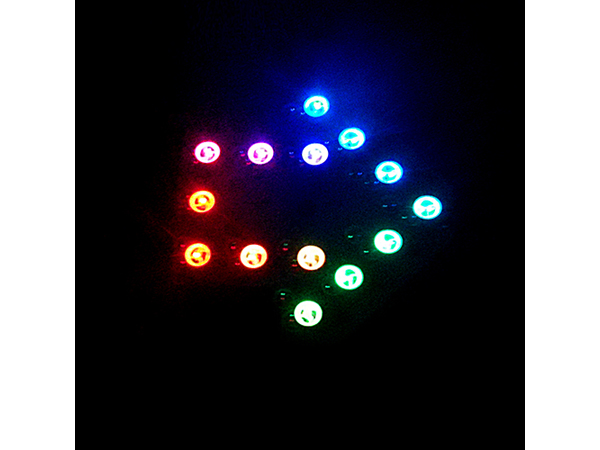 디바이스마트,LED/LCD > LED 인테리어조명 > LED 모듈,제이씨넷,JLED-ARROW-14 : LED 13개로 구성된 굵은 화살표 모듈,레고 타입 [카멜레온 DIY LED] ITEM 그룹 / 14개의 고휘도 컬러 LED(WS2812B 기반)로 구성된 굵은 화살표(ARROW) 형상 모듈 / 총 1600만 가지 이상의 색상 표현 가능 / 입력 전압 : DC 5V / 소비 전류 :최대 840mA (60mA X 14)