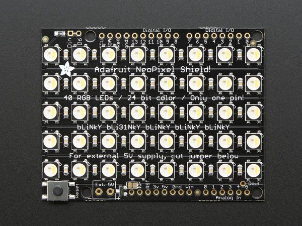 Adafruit NeoPixel Shield - 40 RGBW - Warm White - ~3000K  [ada-2864]