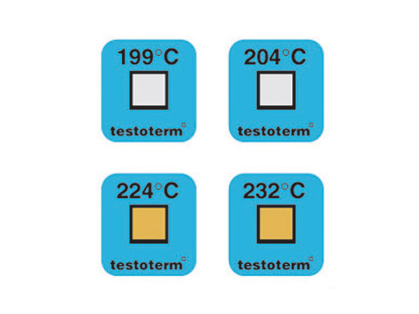 디바이스마트,화학/산업/안전 > 접착제/메꿈제/테이프 > 각종 테이프 > 기타 테이프류,TESTO,라벨형 온도 테이프 (+204~ +260℃) (1팩 10개입),온도 테이프(10개) +204℃ ∼ 260℃