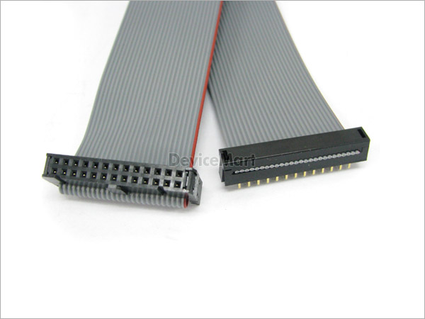 디바이스마트,케이블/전선 > 플랫케이블 (IDC) > PLUG 2.54mm용,(주)엔티렉스,NT- IDC DIP PLUG 케이블 40P(70mm),40핀 IDC 커넥터 to DIP PLUG 커넥터 / 핀 간격 : 2.54mm / 길이 : 7cm / 색상 : 블랙 / 바로 PCB 기판에 납땜하여 사용할수 있습니다.