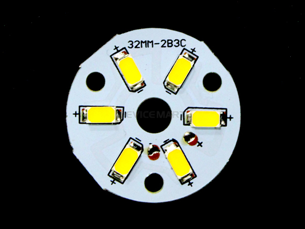 디바이스마트,LED/LCD > LED 인테리어조명 > LED 전구,SZH-LD,LED조명 제작용 원형기판 SMD LED (3W/32mm/화이트) [SZH-LD035],사이즈 : 32mm / 전원 : DC 6V~10V , 3W / 색상 : 화이트(White)5730 SMD LED 6개