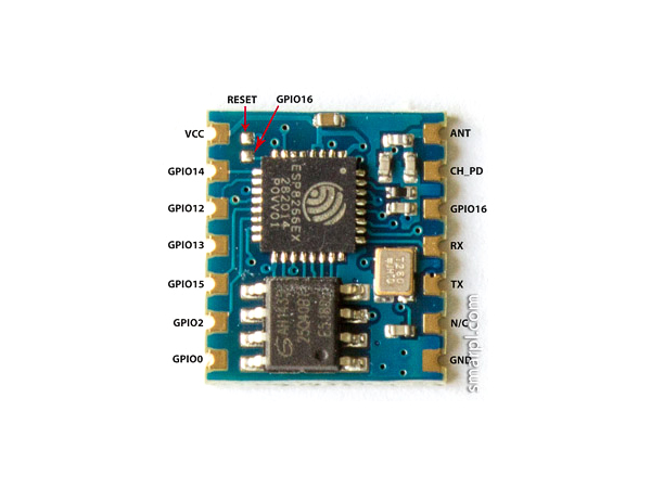 디바이스마트,MCU보드/전자키트 > 통신/네트워크 > 와이파이,SZH,ESP8266 시리얼 와이파이 모듈 ESP-04 [SZH-WFBB-043],Espressif ESP8266 ESP-04 / UART AT command / 2x7 SMD pin header (2mm pitch) / 크기 : 12.5 * 14.5mm / 주의 : 3.3V(최소 300mA 이상)로만 작동