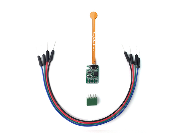 디바이스마트,MCU보드/전자키트 > 센서모듈 > 기압/무게/로드셀/Flex > 압력/무게/로드셀,SingleTact,초박형 압력/하중 센서 CS8-10N - Calibrated, 풀키트,8mm diameter / 10N/2.2lb force / I2C board w Calibration / 10N (2.2lbs) Sensor / Snap on Connector / 4 jumper wires