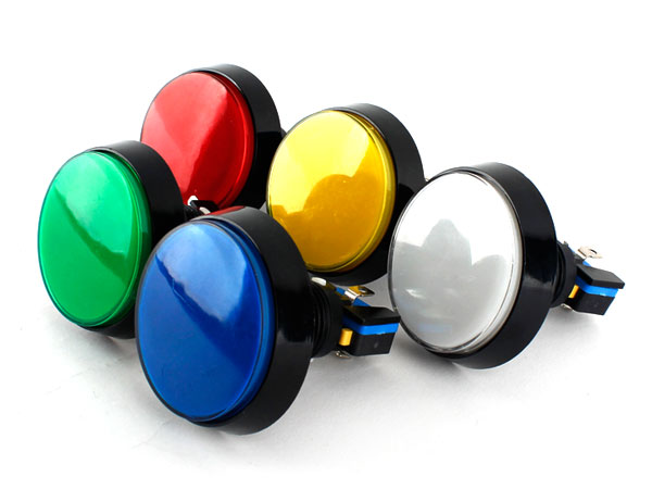 디바이스마트,스위치/부저/전기부품 > 스위치 > 푸쉬버튼 스위치 > 조광형 스위치,SZH-LC,60mm LED 아케이드 버튼 스위치 (색상선택) [SZH-LC043],푸쉬 스위치 / 오락실 버튼과 유사한 60mm 직경의 스위치  / 내부 LED 포함  / 4~12V 점등
