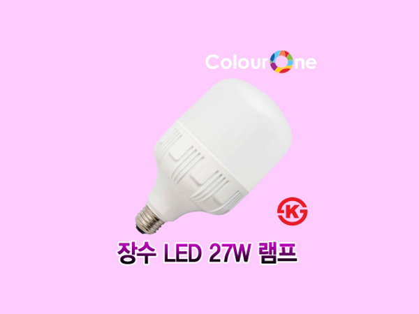 디바이스마트,LED/LCD > LED 인테리어조명 > LED 전구,국내 LED 조명,장수 LED 벌브 27W,사이즈 : 18.3x10cm / 전원 : 220V , 27W / 색온도 : 6500K , 3000K / 색상 : 화이트(White)