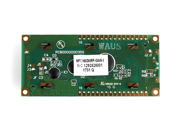 디바이스마트,LED/LCD > LCD 캐릭터/그래픽 > 캐릭터 LCD,POWERTIP,NPC1602WRP-GWA-I,16x2 캐릭터lcd , Module size : 80.0 (L) x 36.0 (W) x 12.7 (H)