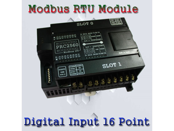 디바이스마트,MCU보드/전자키트 > 통신/네트워크 > 기타 네트워크/통신,,PRC2560-DI8DI8 (디지털 입력 16) [모드버스 입출력 모듈],[Digital Input 16 Point]  프로그램 가능한 모드버스 입출력 모듈로 RS-485, RS-232, USB 통신을 지원하며, 산업용 표준 통신 프로토콜 Modbus RTU지원으로 SCADA, TOUCH, PLC와의 연결이 용이합니다. 디지털 입출력 및 아날로그 입출력을 모듈별로 지원하므로 확장성이 용이하고, 모드버스 입출력 기능뿐 아니라 부가기능으로 무료로 제공되는 Logic Builder Freeon 소프트웨어를 이용하여 초보자도 손쉽게 로직 프로그램이 가능해 PLC 또는 DDC 처럼 사용이 가능합니다.
