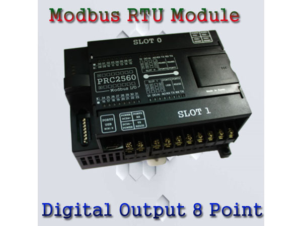 디바이스마트,MCU보드/전자키트 > 통신/네트워크 > 기타 네트워크/통신,,PRC2560-DO8 (디지털 출력 8) [모드버스 입출력 모듈],[Digital Output 8 Point]  프로그램 가능한 모드버스 입출력 모듈로 RS-485, RS-232, USB 통신을 지원하며, 산업용 표준 통신 프로토콜 Modbus RTU지원으로 SCADA, TOUCH, PLC와의 연결이 용이합니다. 디지털 입출력 및 아날로그 입출력을 모듈별로 지원하므로 확장성이 용이하고, 모드버스 입출력 기능뿐 아니라 부가기능으로 무료로 제공되는 Logic Builder Freeon 소프트웨어를 이용하여 초보자도 손쉽게 로직 프로그램이 가능해 PLC 또는 DDC 처럼 사용이 가능합니다.