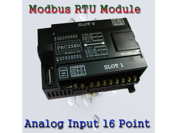 디바이스마트,MCU보드/전자키트 > 통신/네트워크 > 기타 네트워크/통신,,PRC2560-AI8AI8 (아날로그 입력 16) [모드버스 입출력 모듈],[Analog Input 16 Point] (RTD,PT1000,PT100,0~10V,0~20mA,4~20mA) 프로그램 가능한 모드버스 입출력 모듈로 RS-485, RS-232, USB 통신을 지원하며, 산업용 표준 통신 프로토콜 Modbus RTU지원으로 SCADA, TOUCH, PLC와의 연결이 용이합니다. 디지털 입출력 및 아날로그 입출력을 모듈별로 지원하므로 확장성이 용이하고, 모드버스 입출력 기능뿐 아니라 부가기능으로 무료로 제공되는 Logic Builder Freeon 소프트웨어를 이용하여 초보자도 손쉽게 로직 프로그램이 가능해 PLC 또는 DDC 처럼 사용이 가능합니다.