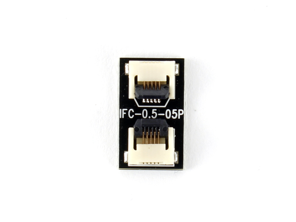디바이스마트,커넥터/PCB > FFC/FPC 커넥터 > 4핀/5핀/6핀,IFC, 0.5mm FFC케이블 연장및 접점변환용 컨버터 보드 [IFC-0.5-05P] ,FFC케이블연장 / 0.5mm pitch / 5 pin 연장 보드 / size: 9mm x 15mm