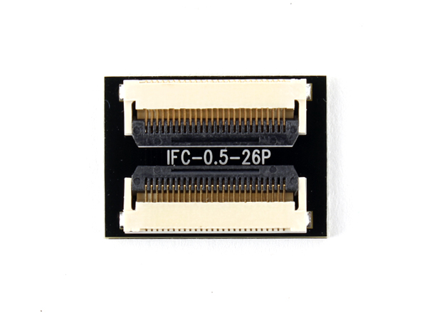 디바이스마트,커넥터/PCB > FFC/FPC 커넥터 > 25핀/26핀/27핀,IFC, 0.5mm FFC케이블 연장및 접점변환용 컨버터 보드 [IFC-0.5-26P],FFC/FPC케이블연장 / 0.5mm pitch / 26 pin / 연장 및 접점변환용 보드 / size: 20.8mm x 15mm