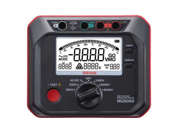 디바이스마트,계측기/측정공구 > 전기/전자 계측기 > 밀리/메가/접지저항,,MG5000 고압 디지털 절연저항계,Digital Insulation Tester / Range : AC