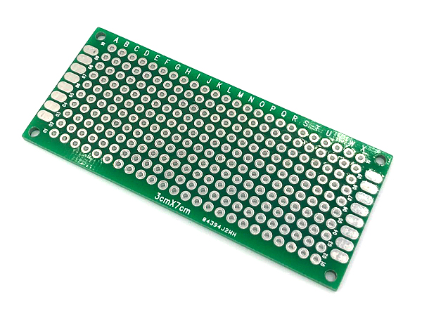 디바이스마트,커넥터/PCB > PCB기판/관련상품 > 만능기판 (양면) > 원형홀,NW3 (New3),범용 에폭시 만능 PCB 기판 30x70-양면 [PCB-0307S],재질: 에폭시(Epoxy) / 사이즈: 30mmX70mm / 핀 홀수: 10X24=240 / 핀 간격: 2.54mm  / 두께: 1.6mm