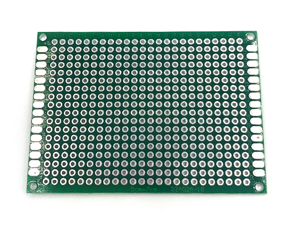 디바이스마트,커넥터/PCB > PCB기판/관련상품 > 만능기판 (양면) > 원형홀,NW3 (New3),범용 에폭시 만능 PCB 기판 50x70-양면 [PCB-0507S],재질: 에폭시(Epoxy) / 사이즈: 50mmX70mm / 핀 홀수: 18X24=432 / 핀 간격 :2.54mm / 두께: 1.6mm