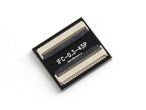 디바이스마트,커넥터/PCB > FFC/FPC 커넥터 > 44핀/45핀/48핀,IFC,0.3mm 피치 앙면 FFC케이블 연장및 접점변환용 컨버터 보드 [IFC-0.3-45P],FFC/FPC케이블연장 / 0.3mm pitch / 45 pin / 연장 및 접점변환용 보드 / size: 17mm x 15mm