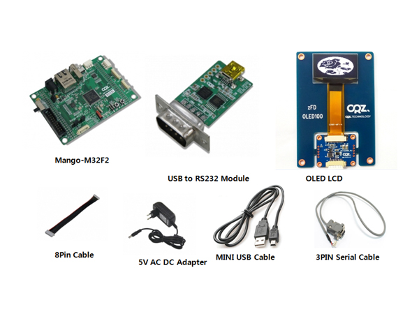 디바이스마트,MCU보드/전자키트 > 프로세서/개발보드 > ARM > Cortex-M3,(주)씨알지테크놀러지,Mango-M32F2 OLED Start Kit,STM32F207xT Cortex-M3 MPU(120Mhz) / GPS : UART3 / Zignee : UART2 /  전원 : DC-JACK / 크기 : 100 x 70 mm