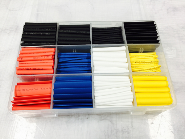 [GST-9002] 540Pcs Heat Shrink Tubing Tube Sleeving Wrap Cable Wire 5 Color 8 Size Case