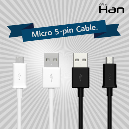 디바이스마트,컴퓨터/모바일/가전 > 스마트폰/스마트기기 > 케이블/젠더 > 마이크로 5핀 케이블,주식회사 더한,Micro 5pin Cable (블랙) [TCA-MU1001_BK],Type : micro 5pin / Cable length : 84cm / 고속충전