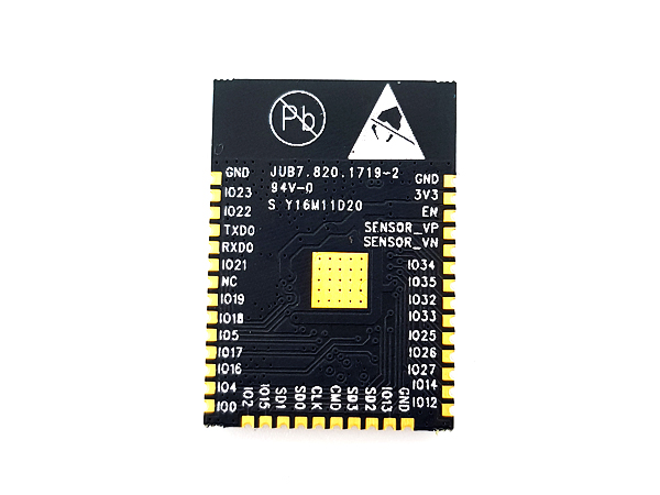 디바이스마트,MCU보드/전자키트 > 통신/네트워크 > 블루투스/BLE,SZH,ESP32 와이파이 블루투스 듀얼 모듈 [SZH-CH033],WiFi,Bluetooth,BLE(Bluetooth Low Energy) 기능이 내장되어있는 MCU모듈 / Supply Voltage: 2.2V~3.6V / Size : 18mm X 25.5mm X 3mm