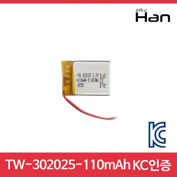 디바이스마트,전원/파워/배터리 > 배터리/배터리홀더 > 배터리팩 Pack > 리튬폴리머 Li-Po,주식회사 더한,110mAh KC인증 리튬폴리머 배터리 [TW302025],제조사 : 더한 / 전압 : 3.7V / 용량 : 110mAh / 소재 Li-Po / 출력단자 : A1251-02 / 특징 : 사이즈 : 2.5cm X 2.0cm