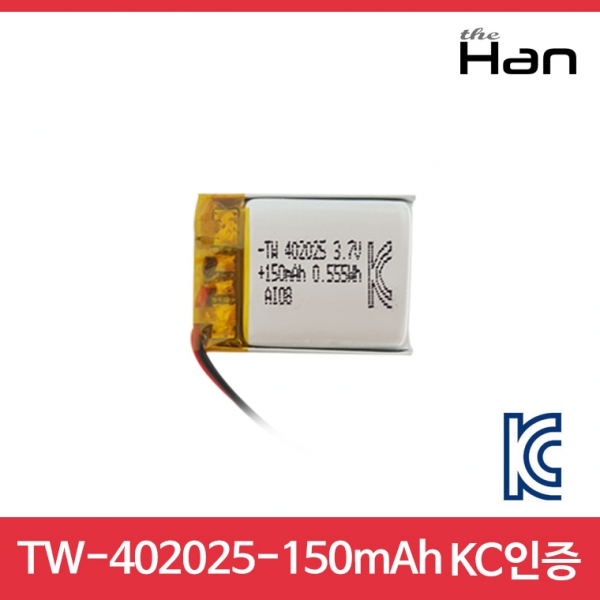디바이스마트,전원/파워/배터리 > 배터리/배터리홀더 > 배터리팩 Pack > 리튬폴리머 Li-Po,주식회사 더한,150mAh KC인증 리튬폴리머 배터리 [TW402025],제조사 : 더한 / 전압 : 3.7V / 용량 : 150mAh / 소재 Li-Po / 출력단자 : A1251-02 / 특징 : 사이즈 : 2.0cm X 2.5cm