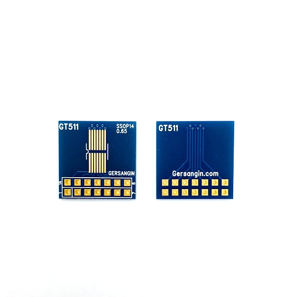 디바이스마트,커넥터/PCB > PCB기판/관련상품 > IC 변환기판 > SOP/TSOP,거상인,[GT 511] SSOP-14-0.65mm 변환기판 pcb adapter TSSOP SO,Type : SSOP / Pitch : 0.65mm / Pin : 14 /  Hole : 2.54mm / Size : 20.0 * 20.0