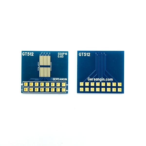 디바이스마트,커넥터/PCB > PCB기판/관련상품 > IC 변환기판 > SOP/TSOP,거상인,[GT 512] SSOP-16-0.65mm 변환기판 pcb adapter TSSOP SO,Type : SSOP / Pitch : 0.65mm / Pin : 16 /  Hole : 2.54mm / Size : 22.0 * 20.0