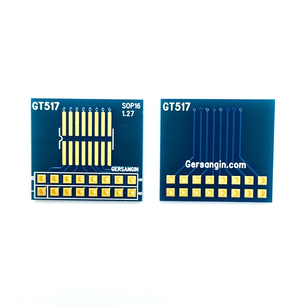 디바이스마트,커넥터/PCB > PCB기판/관련상품 > IC 변환기판 > SOP/TSOP,거상인,[GT 517] SOP-16-1.27mm pcb adapter  변환기판 adapter TSSOP SO,Type : SOP / Pitch : 1.27mm / Pin : 16 /  Hole : 2.54mm / Size : 22.0 * 20.0