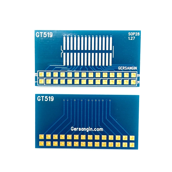 디바이스마트,커넥터/PCB > PCB기판/관련상품 > IC 변환기판 > SOP/TSOP,거상인,[GT 519] SOP-28-1.27mm pcb adapter  변환기판 adapter TSSOP SO,Type : SOP / Pitch : 1.27mm / Pin : 28 /  Hole : 2.54mm / Size : 38.0 * 20.0