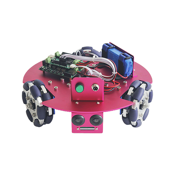 디바이스마트,기계/제어/로봇/모터 > 전문분야 로봇 > 주행로봇 > 전방향 이동로봇,(주)로보블럭시스템,3WD Omni Wheel Starter Mobile Robot Kit,제품 사이즈: 290mm x 290mm x 135mm / 재질: 알루미늄 합금 / 무게: 3kg / 색상: 레드 / 3개의 초음파 센서 내장 / 3개의 DC엔코더 모터와 옴니 휠로 구성되어 있는 이동로봇 플랫폼