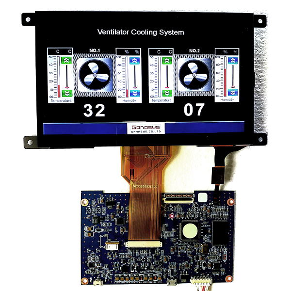 디바이스마트,LED/LCD > LCD COLOR > 칼라터치 LCD패널 > 7인치,가나시이스,GL-70L-I(정전식 터치패널 포함),7inch TFT-LCD Control Board(제어보드), Serial(RS-232) Interface, 5V 단일 전압, Capacitive Touch Panel, 정전식 터치패널, 프레임 포함, 오디오 출력 가능(스피커 유닛 옵션 판매), Nand Flash Memory 내장