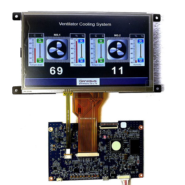 디바이스마트,LED/LCD > LCD COLOR > 칼라터치 LCD패널 > 7인치,가나시이스,GL-70L-I(감압식 터치패널 포함),7inch TFT-LCD Control Board(제어보드), Serial(RS-232) Interface, 5V 단일 전압, Resistive Touch Panel, 감압식 터치패널,  프레임 포함, 오디오 출력 가 능(스피커 유닛 옵션 판매), Nand Flash Memory 내장