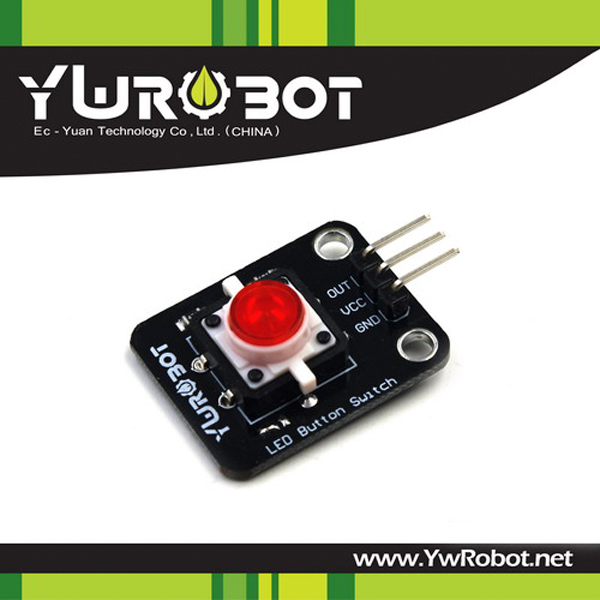 디바이스마트,MCU보드/전자키트 > 버튼/스위치/제어/RTC > 버튼/스위치/조이스틱,YwRobot,LED 버튼 스위치 모듈 레드 [ELB050661],아두이노 호환 / 전압: 5V / 버튼을 누르면 내부 LED가 켜지고 LED는 꺼진 후 꺼집니다.