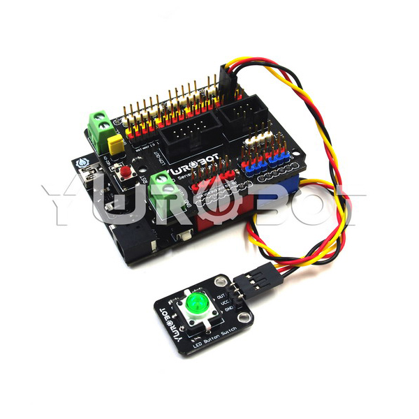 디바이스마트,MCU보드/전자키트 > 버튼/스위치/제어/RTC > 버튼/스위치/조이스틱,YwRobot,LED 버튼 스위치 모듈 그린 [ELB050663],아두이노 호환 / 전압: 5V / 버튼을 누르면 내부 LED가 켜지고 LED는 꺼진 후 꺼집니다.