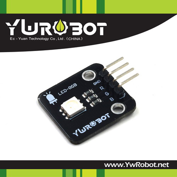 디바이스마트,MCU보드/전자키트 > 디스플레이 > LED,YwRobot,아두이노 5050 풀컬러 LED 모듈 [ELB050051],색상: 풀 컬러의 빨강, 녹색 및 파랑 / 전압 : 5V / 입력 : 디지털 레벨 / 인터페이스 : Arduino 4P Interface 0 2 / t사이즈 : 23 * 21mm