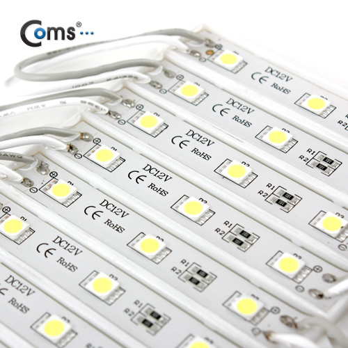 디바이스마트,LED/LCD > LED 인테리어조명 > LED 모듈,Coms,Coms LED 슬림형(모듈 세트형), 3구 백색모듈(20개),DC 12V전원 [BE251],사이즈 : 72x14x7mm / 전원 : 12V , 60mA , 0.72W / 색상 : 화이트(White) / 에폭시 몰딩, 100% 방수