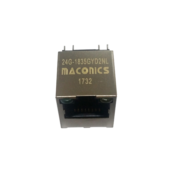 디바이스마트,커넥터/PCB > I/O 커넥터 > RJ45 커넥터 > RJ45 커넥터,MACONICS,RJ45 랜트랜스포머 [Maconics] 24G-1835GYD2NL,RJ-45 커넥터 / PCB 기판용 dip 타입 / 스트레이트 타입 / 8P8C