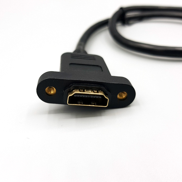 디바이스마트,케이블/전선 > USB 케이블 > 패널마운트(MF),SZH,패널 마운트 HDMI케이블 M/F 50cm[SZH-CAB04],패널 장착이 가능한 HDMI Male to Female 연장 케이블 / 길이 : 50cm / 색상 : 블랙