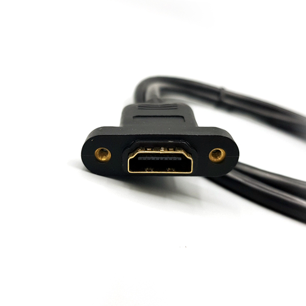 디바이스마트,케이블/전선 > USB 케이블 > 패널마운트(MF),SZH,패널 마운트 HDMI케이블 M/F 1m [SZH-CAB05],패널 장착이 가능한 HDMI Male to Female 연장 케이블 / 길이 : 100cm / 색상 : 블랙