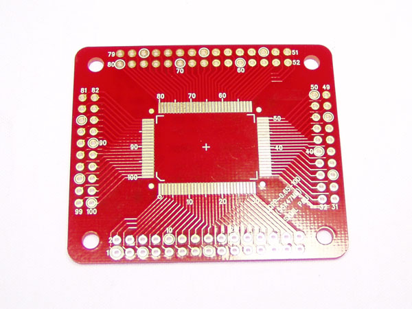 디바이스마트,커넥터/PCB > PCB기판/관련상품 > IC 변환기판 > LQFP,(주)삼일피엔유,LQFP-0.65-100,Type : LQFP, Pitch : 0.65mm, Pin : 100, Holl : 2.54mm, Size : 52*42, Size : 55*47