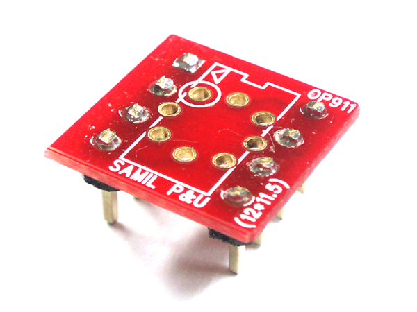 디바이스마트,커넥터/PCB > PCB기판/관련상품 > IC 변환기판 > OP AMP,(주)삼일피엔유,[OP911] To-99 to 8-pin Dip Adapter,재 질 : FR-4 laminate, 1oz. Copper ,PCB크기 : 12*11.5 ,두 께 : t=0.8mm ,마 무 리 : 금도금 ,관련자료 : AD797