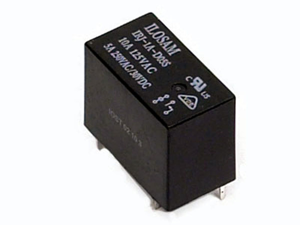 디바이스마트,스위치/부저/전기부품 > 릴레이 > 파워 릴레이,㈜일오삼이엘씨,IRJ-1A-D12S,파워 릴레이 / 접촉형식 : SPST-NO (1 Form A) / 코일 전압 : 12VDC / 코일 저항 : 320Ω / 코일 작동 전류 : 37.5mA / 코일 전력 : 450mW / 스위칭 전압(AC) : 125VAC / 스위칭 전류(AC) : 10A / 스위칭 전압(DC) : 30VDC / 스위칭 전류(DC) : 10A