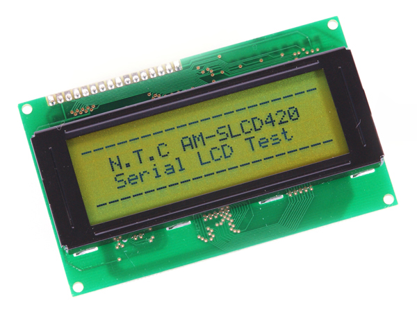 디바이스마트,LED/LCD > LCD 캐릭터/그래픽 > 캐릭터 OLED,주식회사 뉴티씨(NEWTC),Serial LCD 모듈 (4*20)(AM-SLCD420),영문 Character LCD를 Serial 를 이용하여 터미널 모드와 커맨드 모드로 제어할 수 있다.