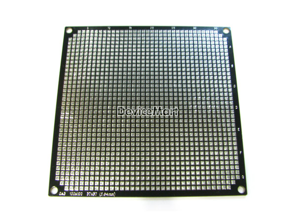 디바이스마트,커넥터/PCB > PCB기판/관련상품 > 만능기판 (양면) > 사각홀,거상인,[ GA3 ] 100 x 100 사각 만능 기판 - 양면,기존 기판과는 다른 사각모양의 양면 범용 PCB   Pitch : 2.54mm , Pin : 37 * 37 , Hole : 2.54mm ,  Size : 100 * 100 , METERIAL : FR-4